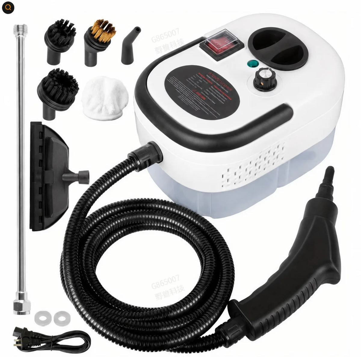 2500W Portable Handheld Steam Cleaner with Accessories – High-Temperature, 110V US Plug