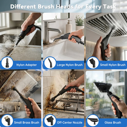 2500W Portable Handheld Steam Cleaner with Accessories – High-Temperature, 110V US Plug
